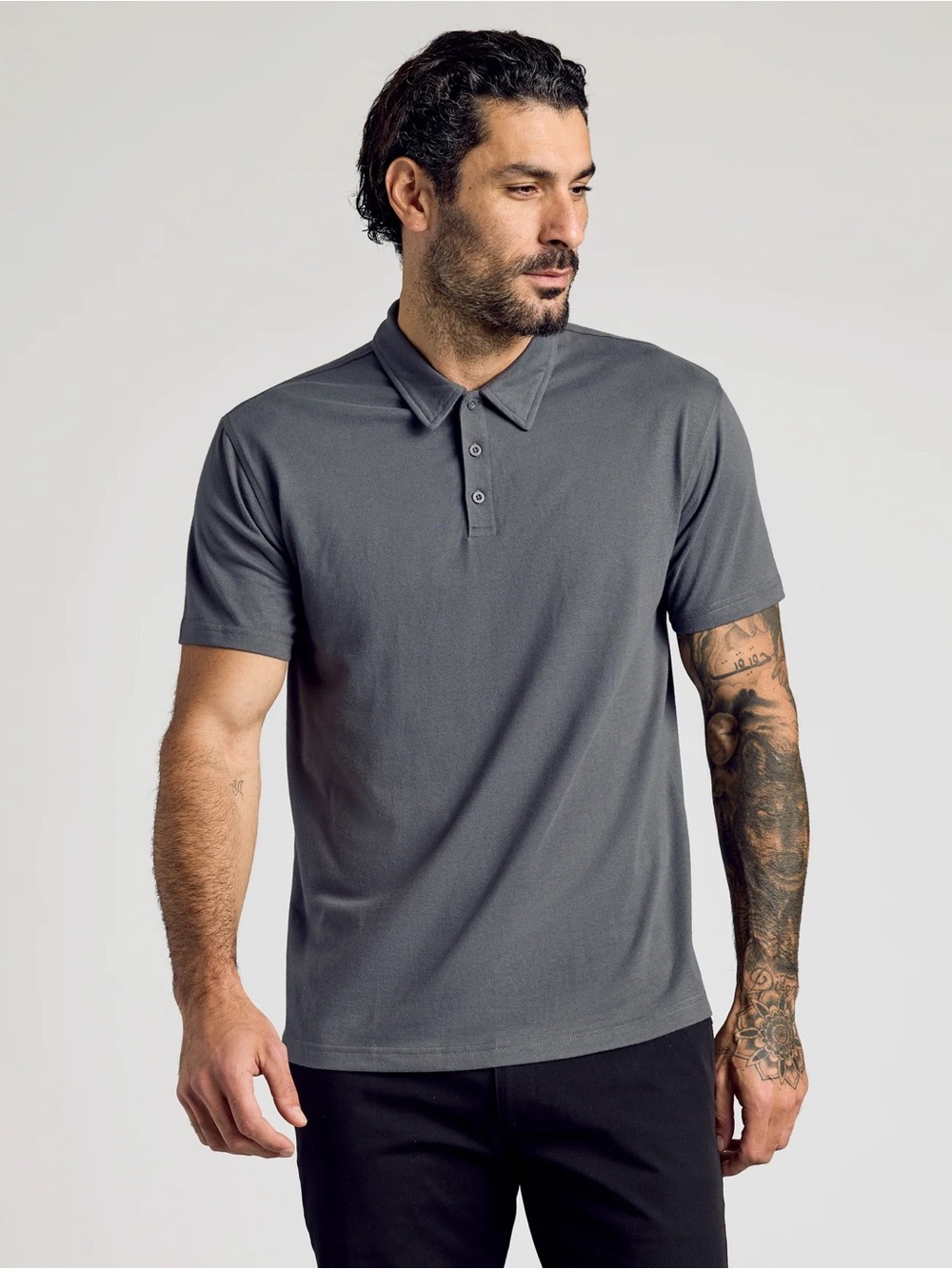 True Classic Classic Polo Shirt XL Gray